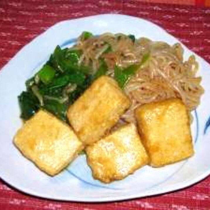 しらたきたっぷり★すき焼き風 豆腐ステーキ★